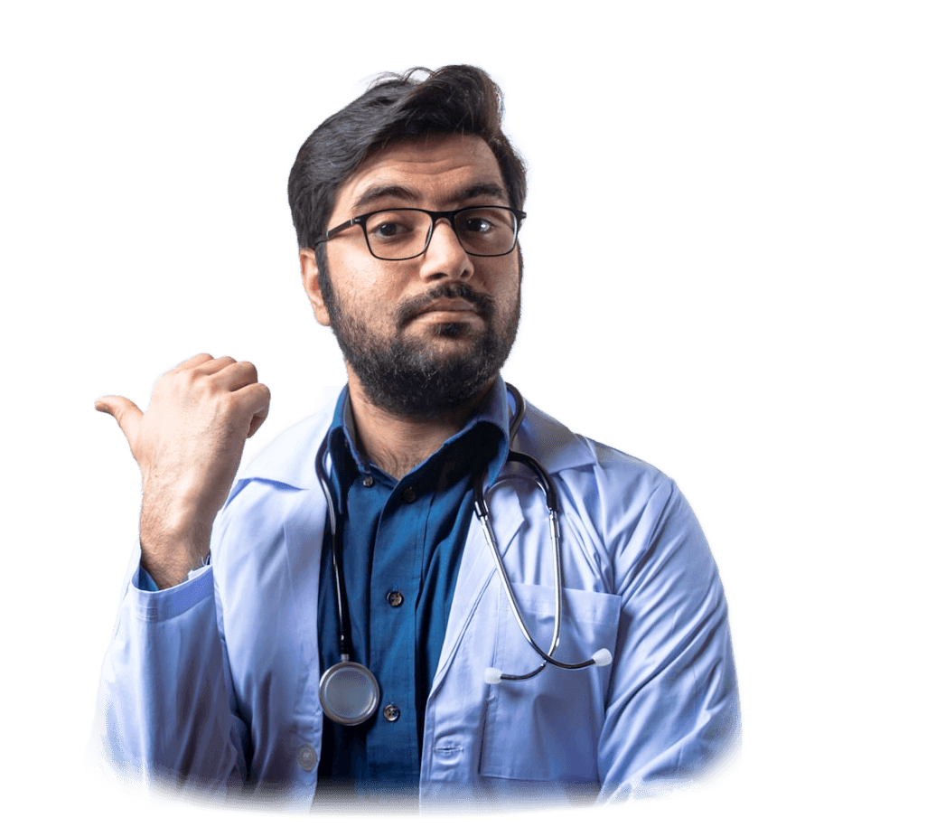 Médico sorrindo